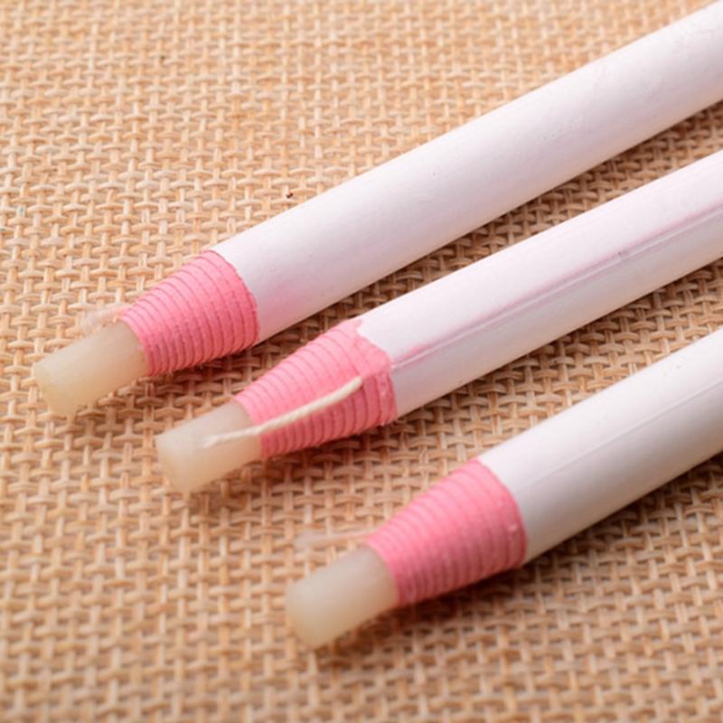 12Pcs Sewing Pencil No Sharpening White Fabric Pencil Fabric Marking Pencils Tailor Pencils for Leather Marking Tool