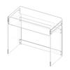 Acrylic Table, 2 Tiers Clear End Table with Storage Shelf, Modern Rectangle Acrylic Side Desk, Transparent Thick Desk Nightstand for Bedroom, Office,