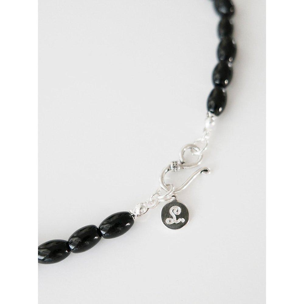 Onyx Silver Necklace_Ellipse