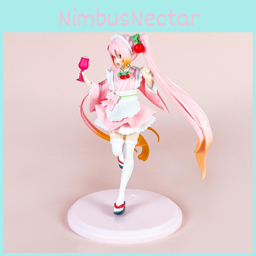 Miku Pvc Hatsune Model Ornament With Maid Costume Design For Anime Fans Gift