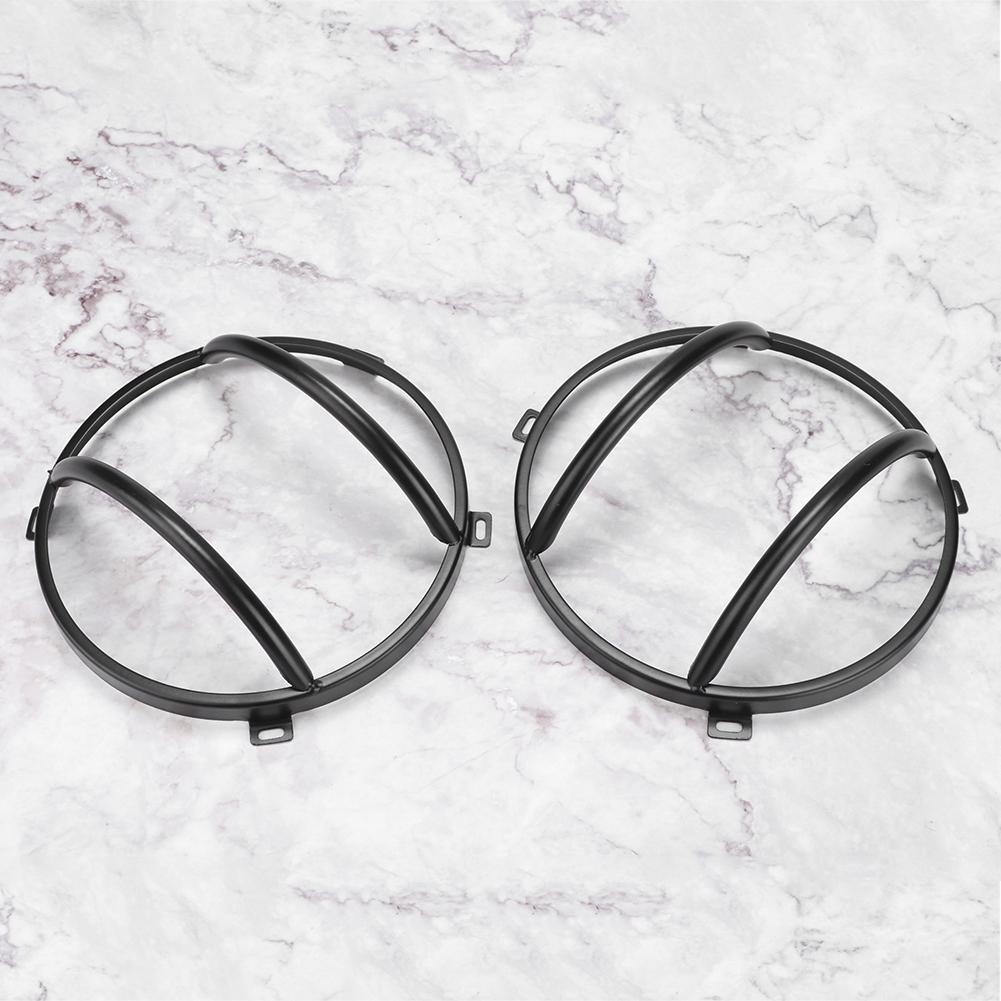 2 Stück Eisen Metall Rücklicht Rückleuchtenabdeckung Schutz passend für Jeep Wrangler JK 20072017Schwarz