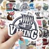 Viking Longship Cartoon Stickers: 60pcs Waterproof Graffiti Decals for Laptop & Journal Decoration