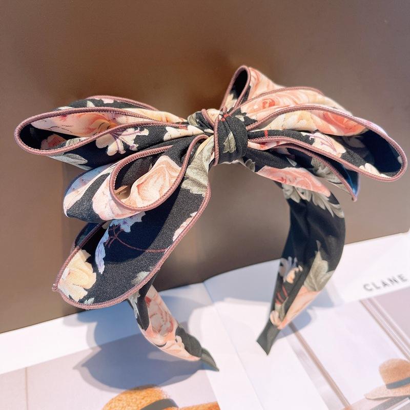 

Stunning Women Leopard Print Cloth Knotted Hairbands Multi Layers Bow Knot Headbands for Female Casual Party Holiday Headpiece