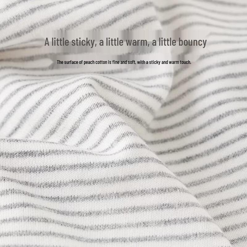 Koala Babe Soft Peach Cotton Striped Newborn Bodysuit