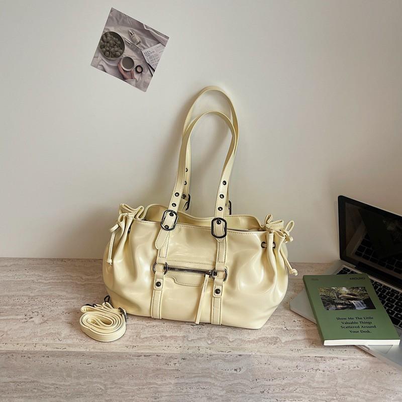 Large Capacity Womens Tote Bag With Adjustable Strap Stylish Daily Commuter Shoulder Urban Minimalist PU Leather