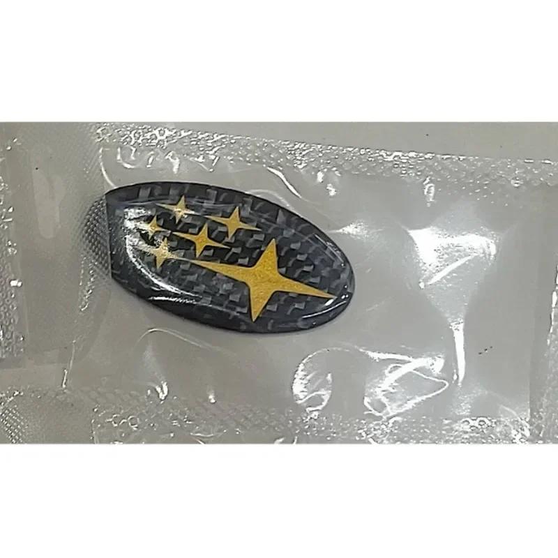 Carbon Fiber Car Steering Wheel Logo Emblem Badge Stickers for Subaru Forester Outback Impreza Legacy STI WRX BRZ Tribeca Ascent Z15