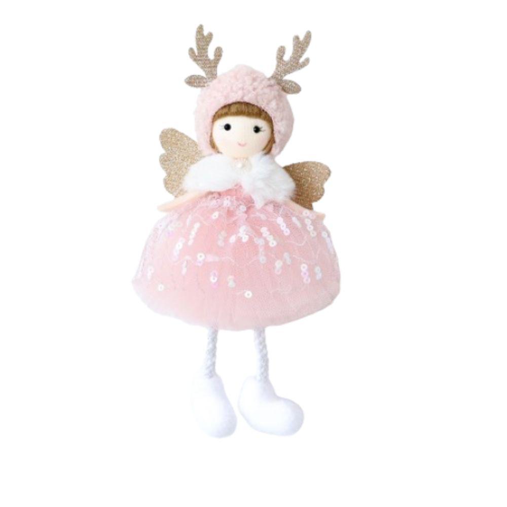 Soft Bead Gauze Skirt Angel Ornaments Handmade Christmas Tree Hanging Decoration  New Year Gift