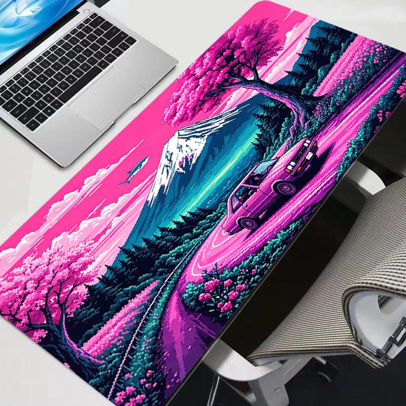 Colorful Anime Mouse Pad Big Size Laptop Desk Mat Gamer Carpet Non-Slip Retro Sports Car Keyboard Pad Gaming Extended Mousepad
