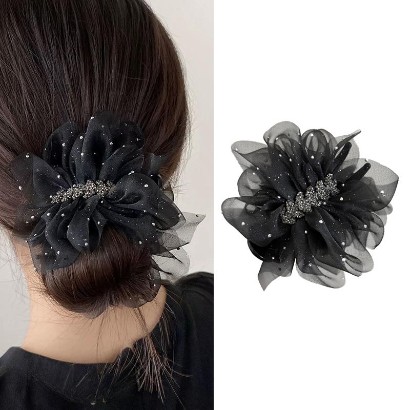 

New Elegant Wheat Spike Butterfly Knot Hair Clip For Women Back Of Head Chignon Tail Clip Versatile Shark Clamp