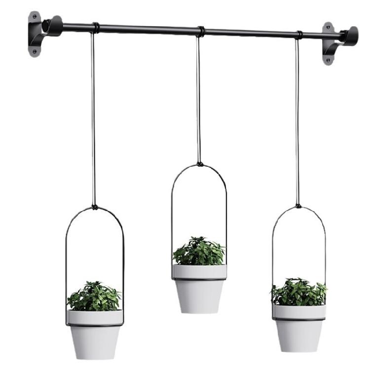 

Hanging Plant Bracket Multifunction Metal Planter Hanger Hook For Planter Bird Feeder Basket Replacement Decoration чёрный