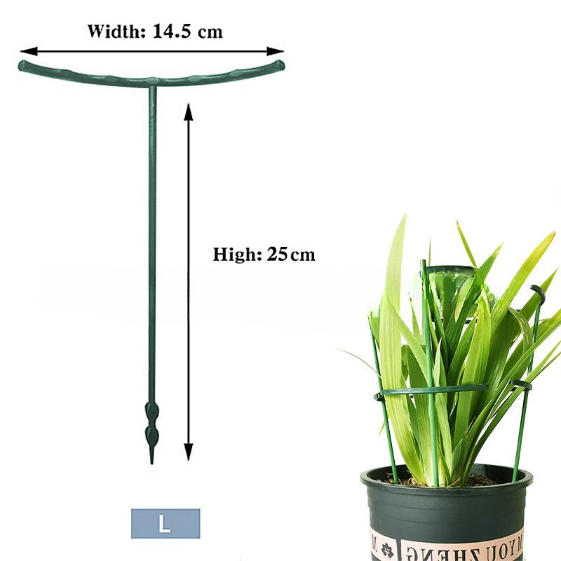 

Зеленое пластиковое полукольцо-поддержка для вьющихся растений со стойками L зелёный