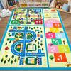 Traffic Play Children's Crawling Mat Educational Number Learning Carpet Absorbent Non-Slip Floor Rug for Bedroom Living Room