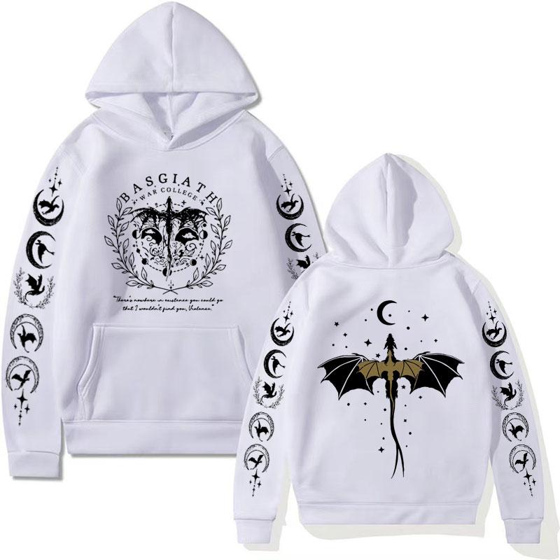 Vintage Basgiath War College Both-Sided Print Hoodies Men's Women Clothes Y2k Fashion Sweatshirt Casual Fleece Hoodie Streetwear