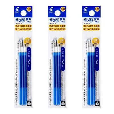 3-Pack Blue 0.38mm Refill for Multi-Color Slim Erasable Pen, 3 Refills