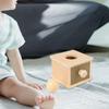 Wooden Ball Drop Toy Learning Education Problem Solving Object Permanence Box with for