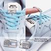 2Pairs Elastic No Tie Shoe Laces - Bling Diamond Cross Lock Laces Charms - 8MM Width Rubber Bands Metal Buckle Shoes Accessories