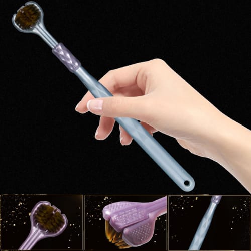 S-DEAL Triple-Bristled Toothbrush for Adults | Soft Bristle Toothbrush - Multi-Sided Toothbrush for Adults and Kids, Wrap-Around Design, Complete Gum