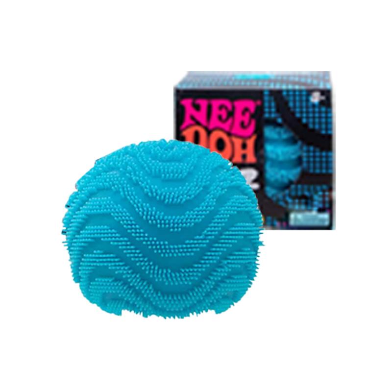 New Model Needoh Fuzz Ball Wonder Waves Sensory Squeeze Toy Textured Stress Relief Fidget Ball For Adults Kids Toy Holiday Gift