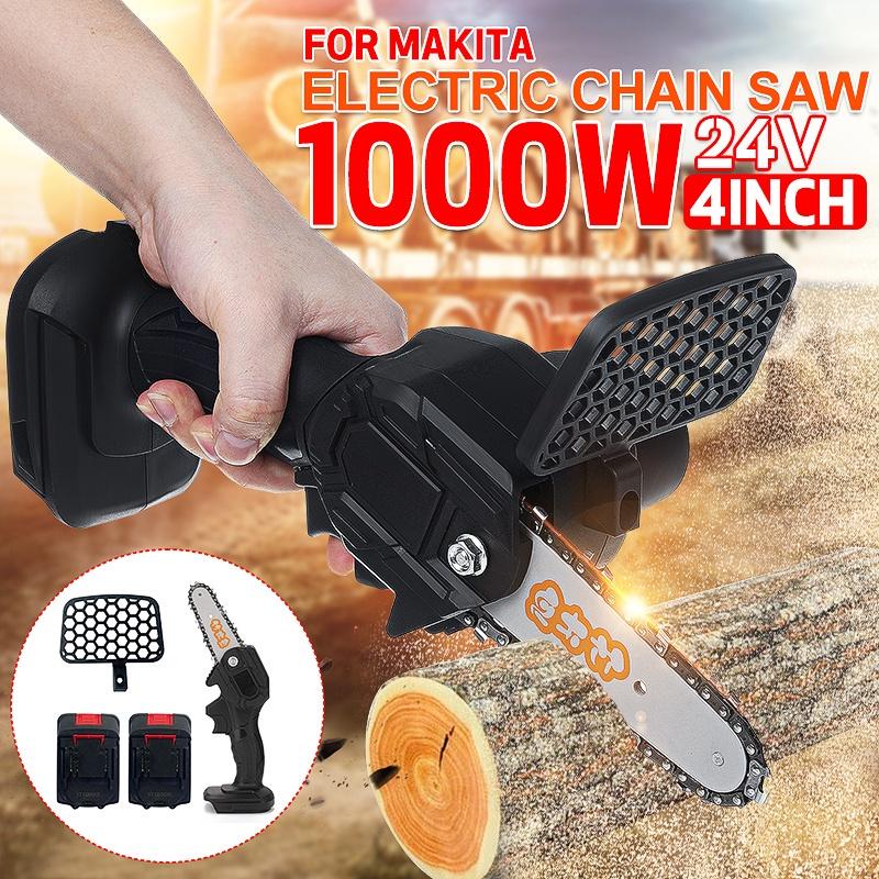 

Мини Портативная Электрическая Садовая Пила Аккумуляторные Электропилы с 2x Литий-Ионным Аккумулятором Зарядное устройство Деревообработка Сад Лесозаготовка 24В