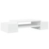 VidaXL Support de moniteur avec rangement blanc bois d'ingénierie, support de moniteur pour bureau, étagère de moniteur, 854679