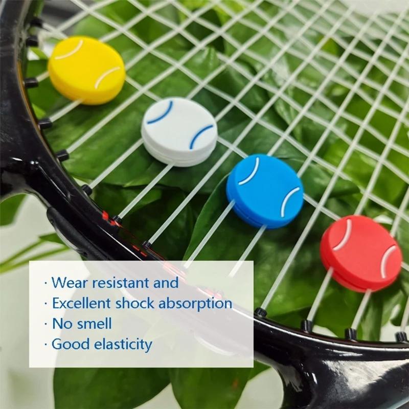 8Pcs Tennis Racket Vibration Dampener Soft Silicone Racquet Shock Absorbers Ball Shape Silicone Tennis String Dampene