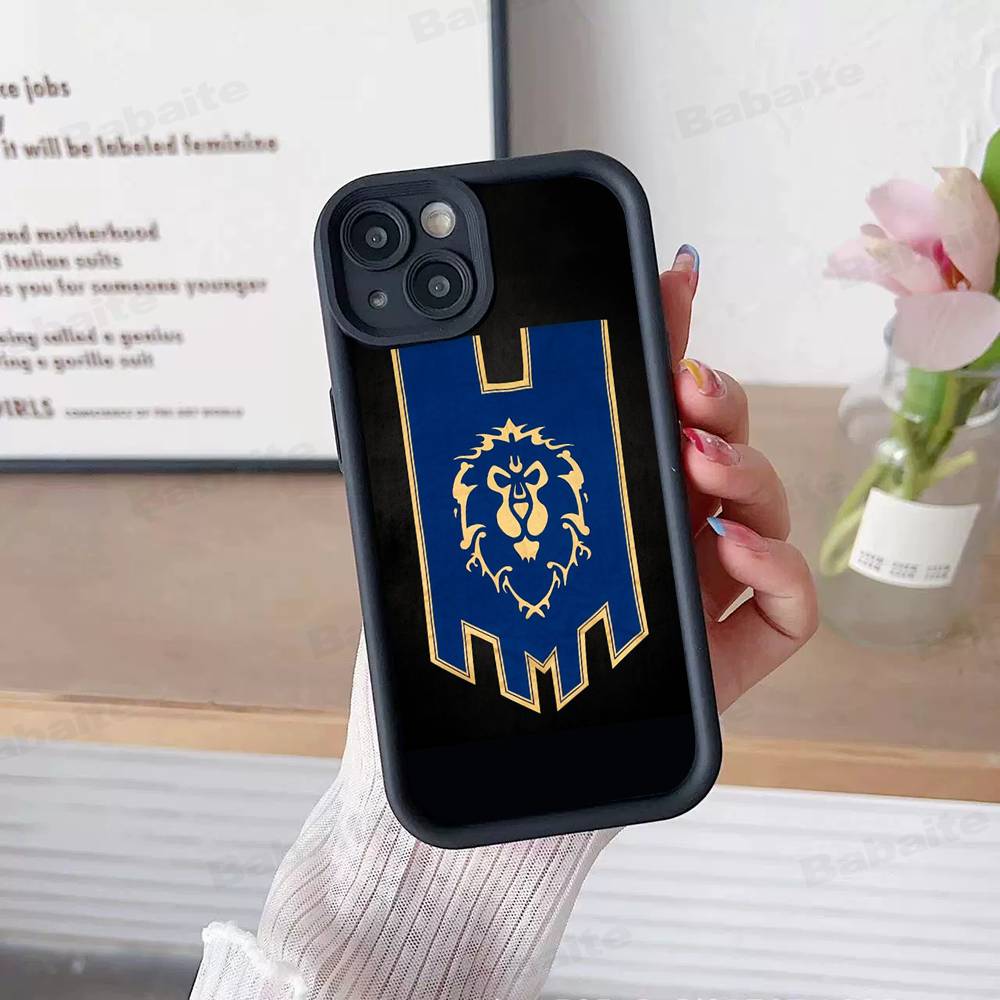 Game World Of Warcraft Silicone Soft Phone Case For IPhone 17 16 15 14 Plus 13 12 Mini 11 Black Cover