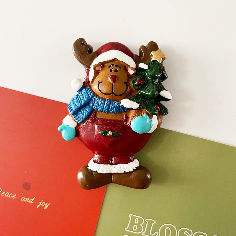 3D Nordic Santa & Reindeer Christmas Refrigerator Magnets