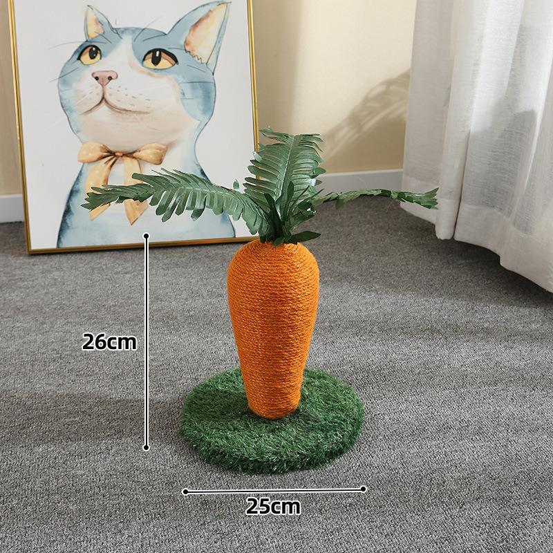 Cat Scratching Board - No Shavings Upright Sisal Carrot Climbing Frame Cat Toy Cat Pet Supplies