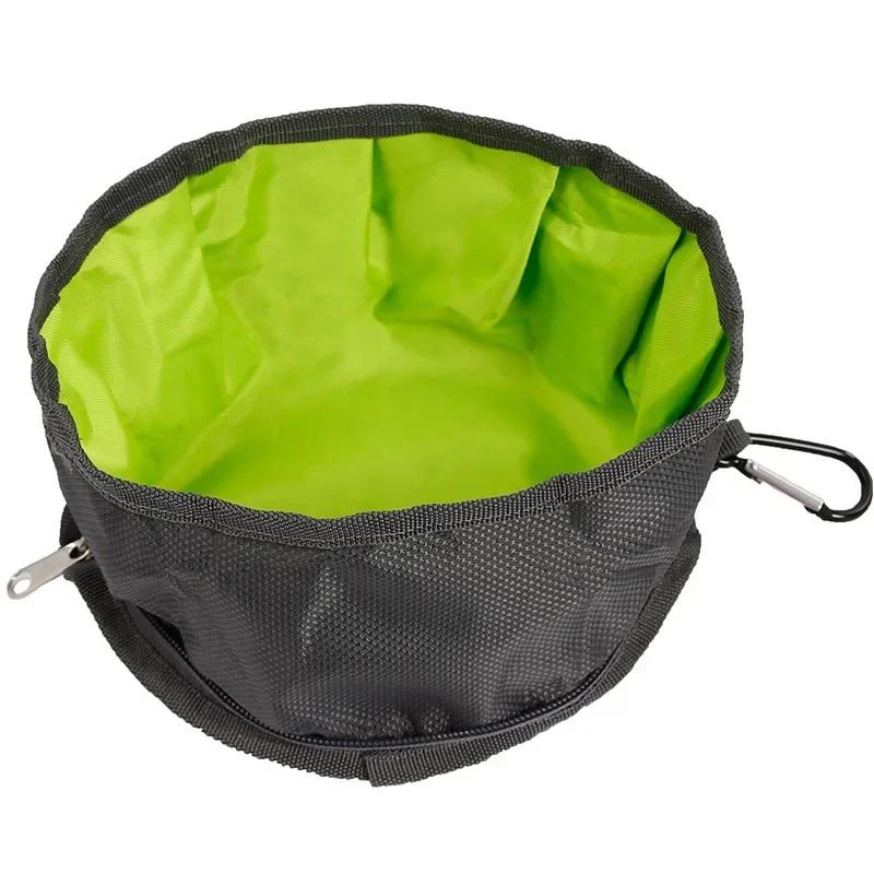 1100ML Large Capacity Dog Drinking Water Container Foldable Dog Water Bowl Food Storage Bag Outdoor Hiking Folding Pet Bowl