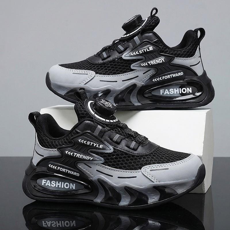 Youth Style Shoes Boys Lightweight Breathable Mesh Running Shoes Kids Outdoor Indoor Sports Slip-On Style