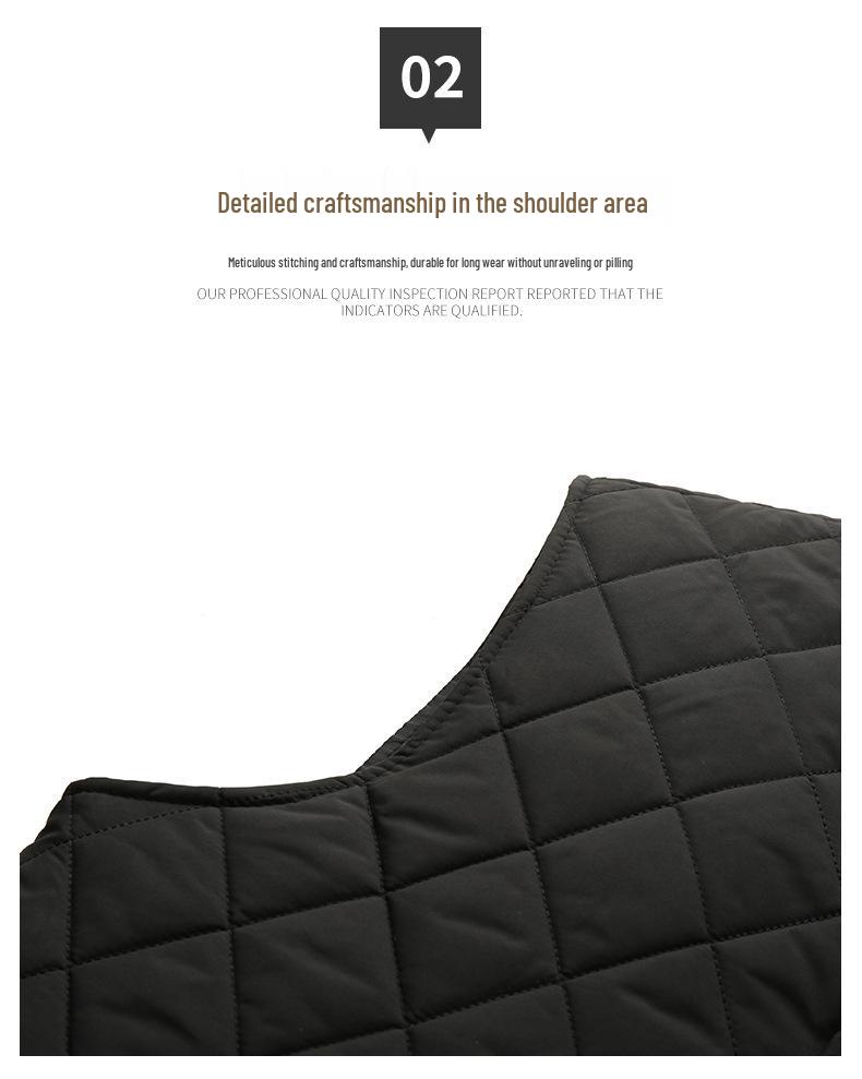 Men's Fur-Lined Wool Vest - Sheepskin Sleeveless Jacket for Middle-aged and Elderly Winter Warmth