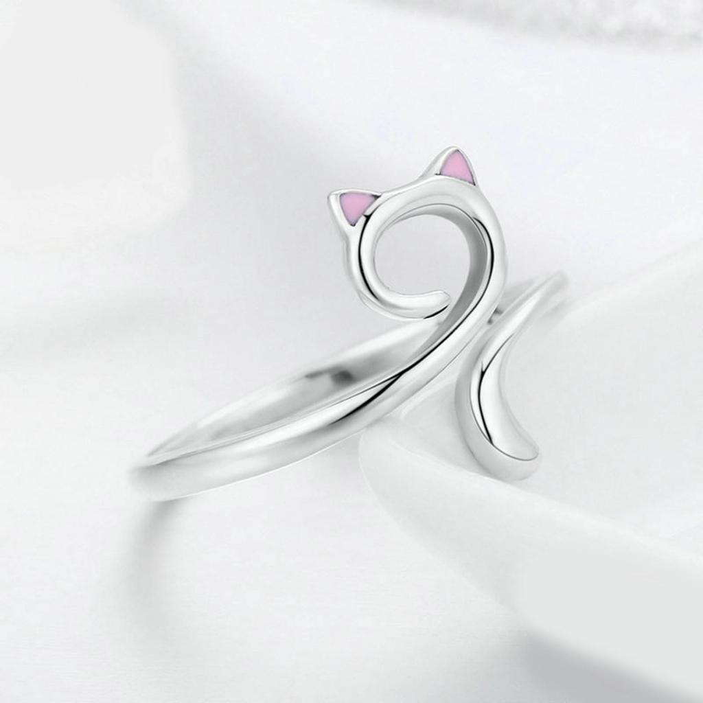 Adjustable Yarn Cat Ears Rings Ornament Modern and Simple Rings Jewelry Personalized Cat Shaped Finger Rings Accessory