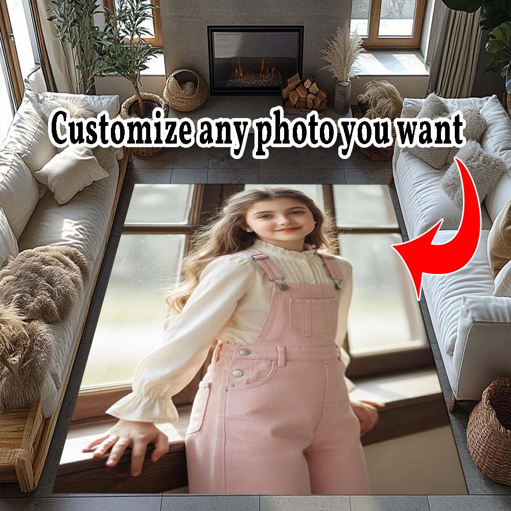 Customize Photos Customize Your Photo Floor Rug Office Rug Perfect for Foyer Dormitory Bedrooms Entryway Anti-slip Rug Decorate Offices Spiritual Gift