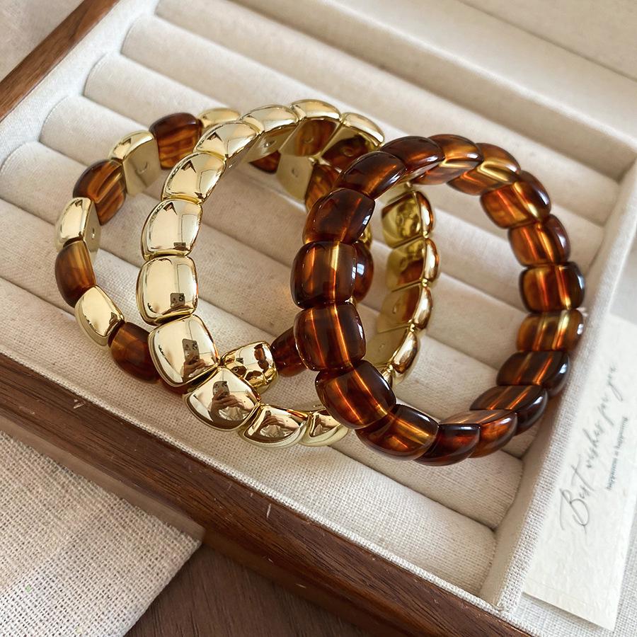 Colorful Acetate Open Bangle: Exaggerated Light Luxury Bracelet for Women