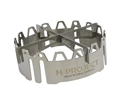 

N-project Windscreen with Trivet for SHIELD MASTER 763 & 1016Ver.2 - Can be attached to multiple burners [Made in Japan] (1016ver.2)