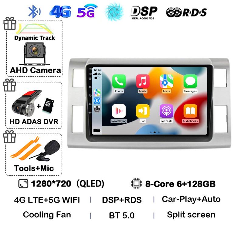 Android 14 Auto Carplay Car Radio For Toyota Previa 3 III XR50 Estima 2006-2019 Multimedia Navi GPS Player Stereo Head Unit DSP