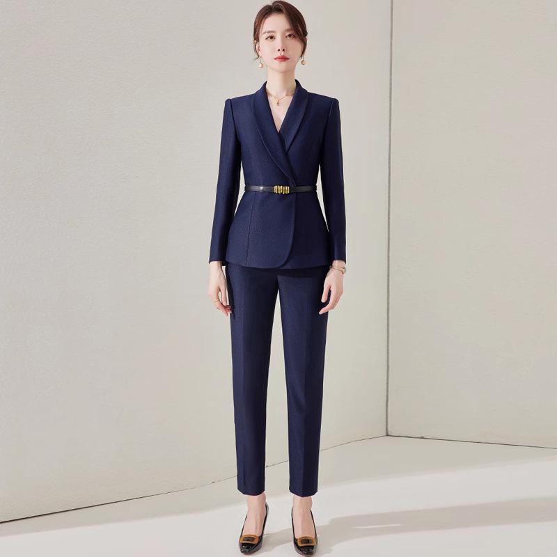 Aishangchen Navy Blue Professional Suit – Elegant Style for Hotel Reception & Sales Department