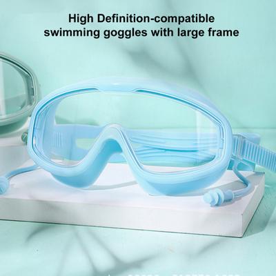 Gafas de Natación Antivaho Ajustables Lentes Ópticas Alta Claridad Impermeables Marco Grande Gafas de Natación