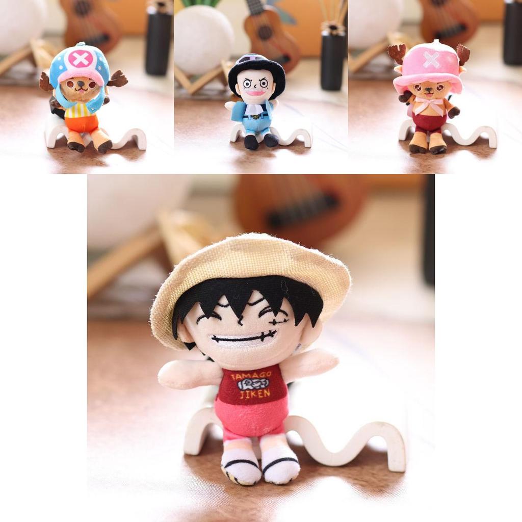 One Piece Luffy Chopper Plush Keychain Soft Pp Cotton Doll Collectible Anime Decor Gift For Fans