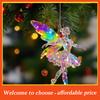 1 Stück neue Ballerina Simulation Weihnachtsbaum Anhänger Auto Rückspiegel Anhänger Dekoration Ornamente Funkelnd 2D Acryl Anhänger