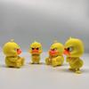 3pcs 3D Printed Angry Duck Figurine - Classic Yellow Plastic Duck with Orange Beak & Feet, Perfect for Home Decor, Desk Ornament