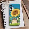 Cartoon E-Totoro-ES Phone Case For Samsung Galaxy A73,A72,A71,A70,A52,A51 Others Soft Black Cover