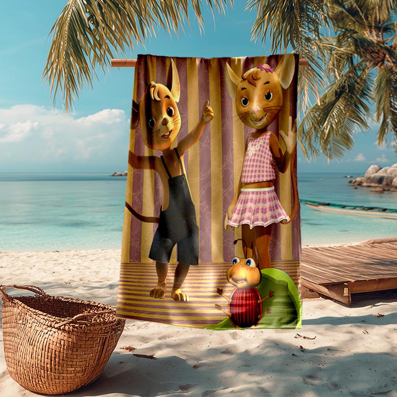 Ultra-Soft Beach Towel with jonalu Theme,Ideal for Pool - Camping, Diving - Perfect Travel Essential, Vibrant Beach Towel.