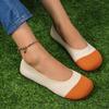 Korean Style Summer Soft Soled Single Shoes for Women Comfortable Knit Breathable Flat Shoes