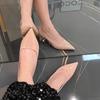Fashion Autumn New Coarse Heel Shoes Women's Fashion Pointy Shallow Mouth Non-slip and Wear-resistant Slip-on High Heels