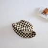 Checkerboard Pattern Kids Bucket Hat Cute Plaid Baby Boys Girls Sun Hat Soft Kids Children Fisherman Panama Caps