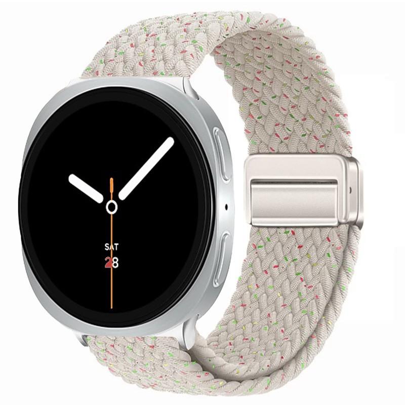 Nylon Braided Solo Loop Strap Suitable for Samsung Galaxy Watch 8 40mm/44mm Magnetic Band For Galaxy Watch 8 Classic Correa