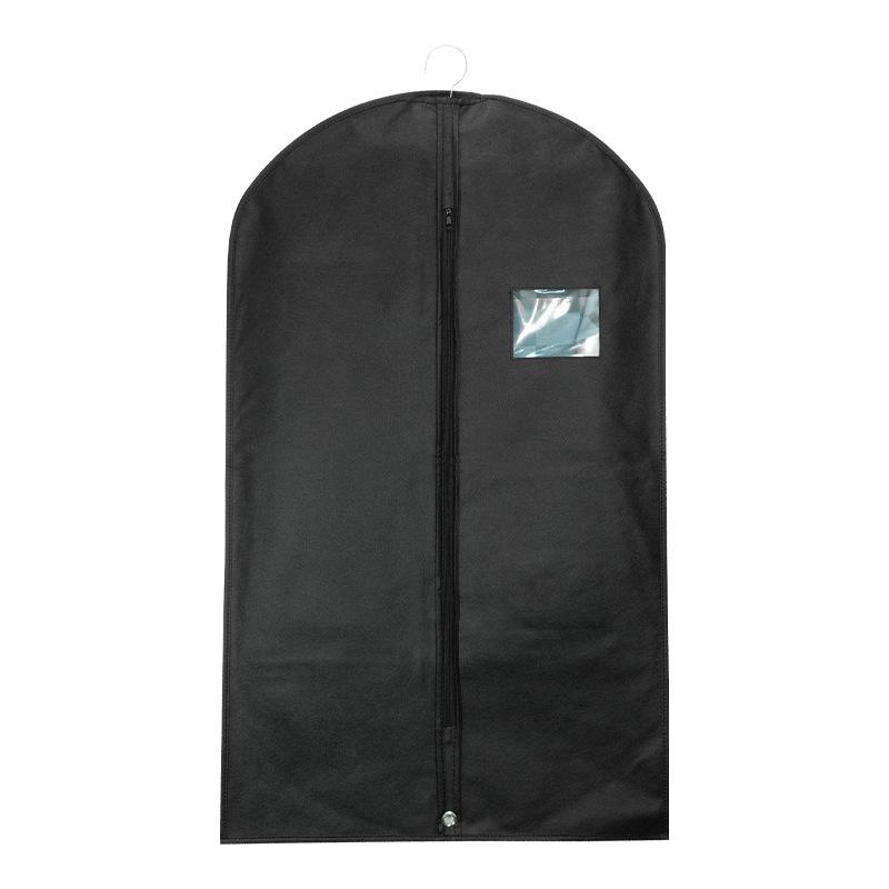 Transparent Non-Woven Garment Storage Bag with Zipper, Dustproof Household Clothing Organizer