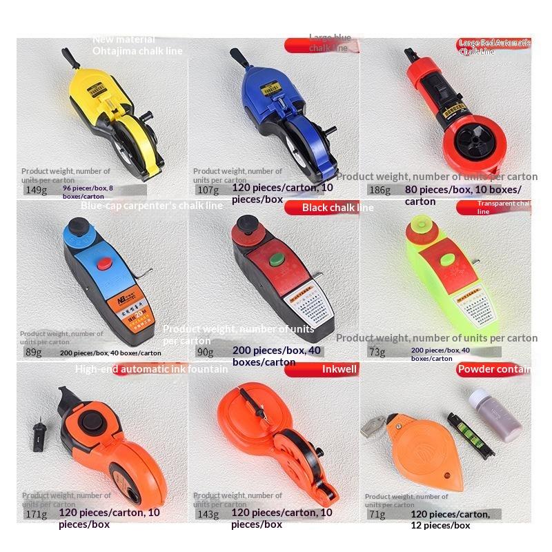 Automatic Rewinding Carpentry Ink Drawing Line Marker Carpenter Tools Wood Scriber Ground Nylon Wire
