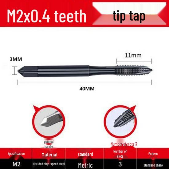 Cobalt Nitride Spiral Tap for Stainless Steel (Drill Bit: M4, M5, M6, M8, M10)